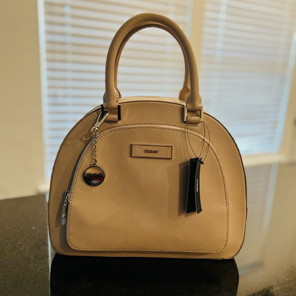 NWT DKNY Saffiano Leather Dome Bag